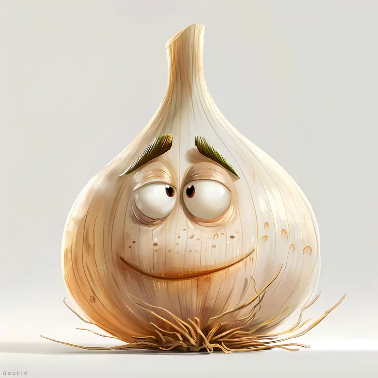 Funny Garlic Cartoon
