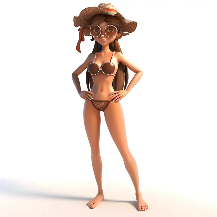 Cool Animated Girl in Summer