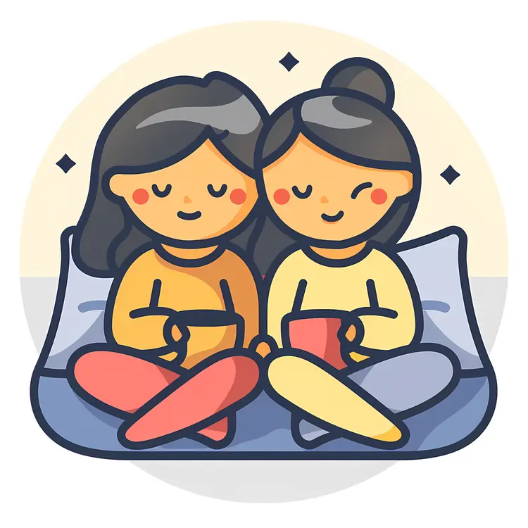 Two Friends Sitting Together