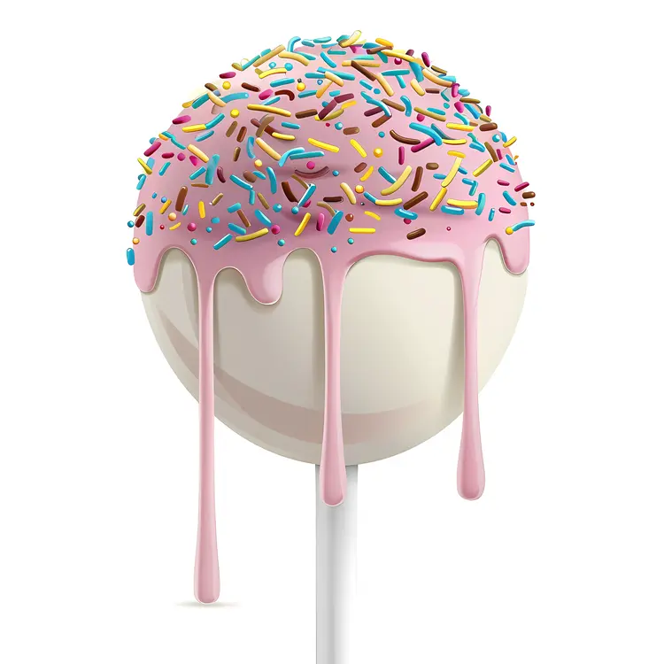 Pink Drizzled Cake Pop