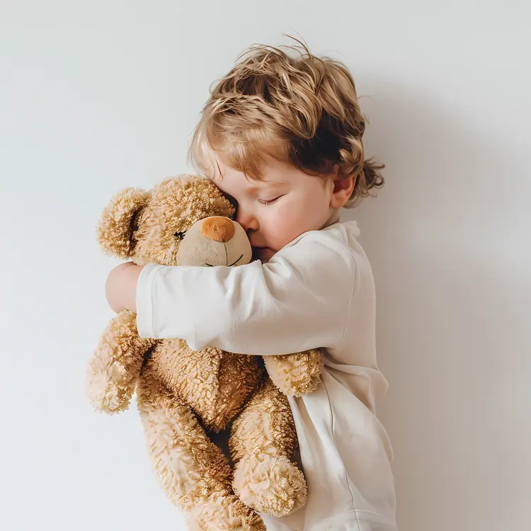Child Hugging Teddy Bear
