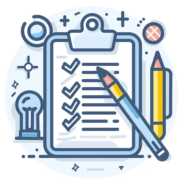 Organized Checklist with Pen and Clipboard