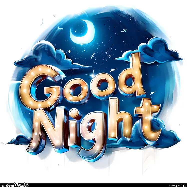 Good Night Moon and Stars Text