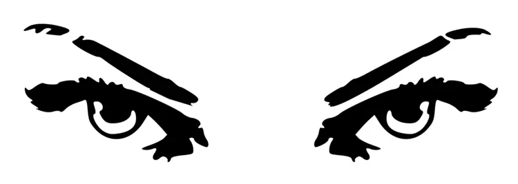 Black and White Eyes Illustration
