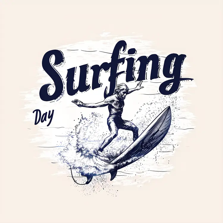 Surfing Day Illustration