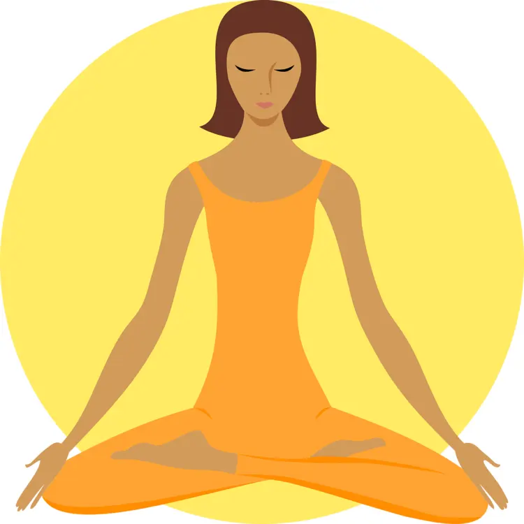 Woman Meditating in Yoga Pose