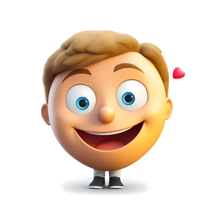 Happy Boy with Heart