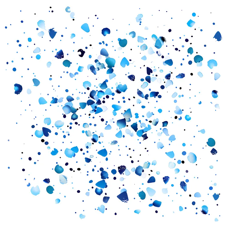 Scattered Blue Confetti