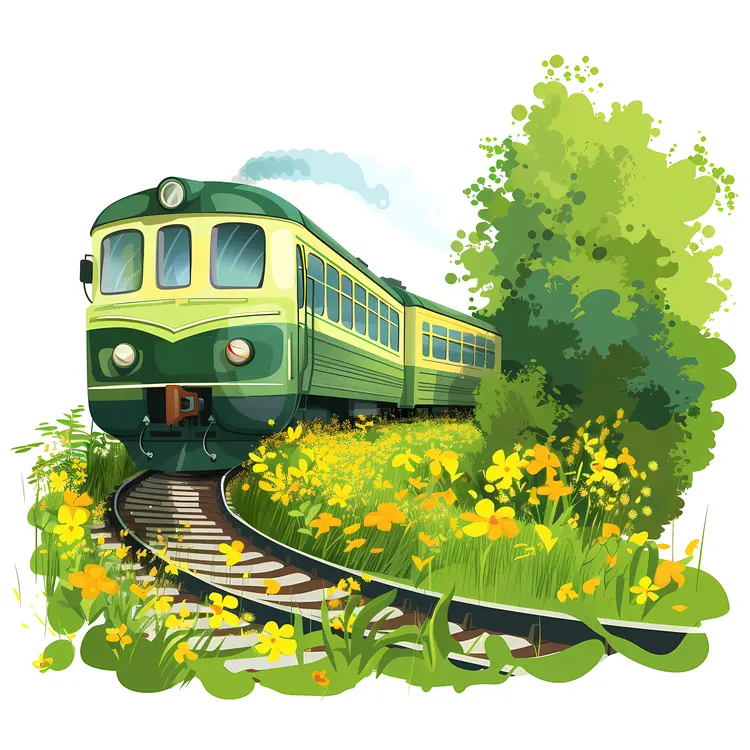 Green Train in Nature