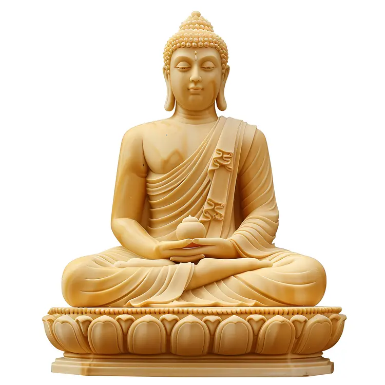Golden Buddha Statue in Meditation Pose