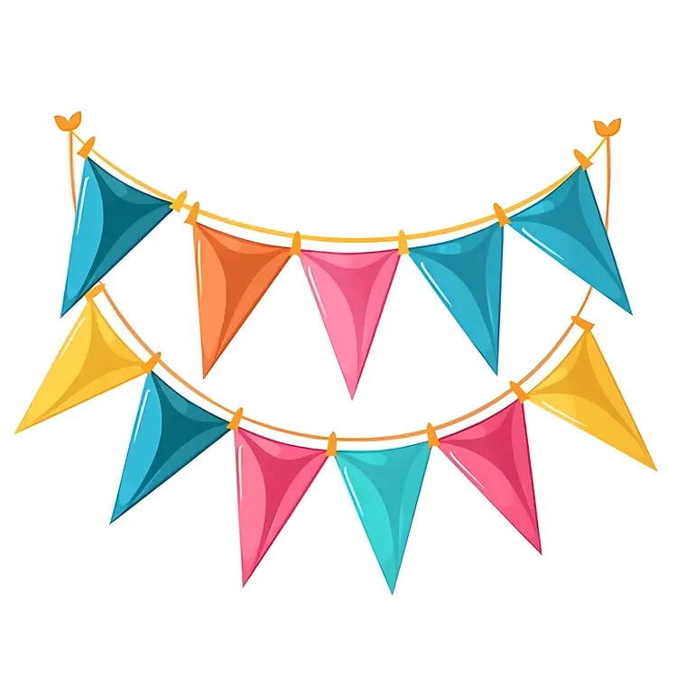Colorful Bunting Flags for Festive Celebrations