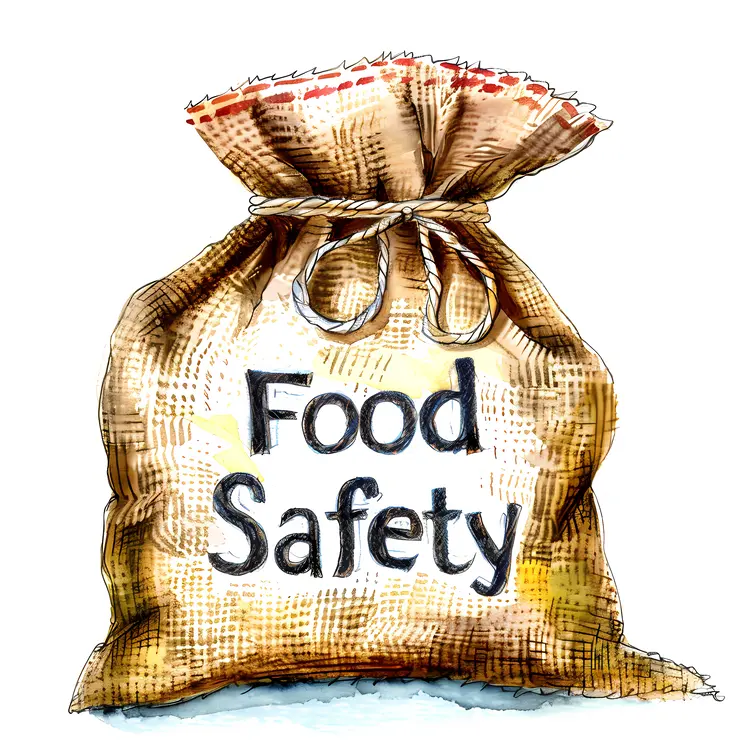 Food Safety Sign on Bag