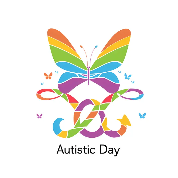 Autistic Day Butterfly Symbol