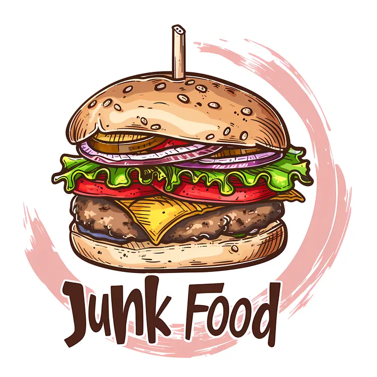 Delicious Cheeseburger Junk Food