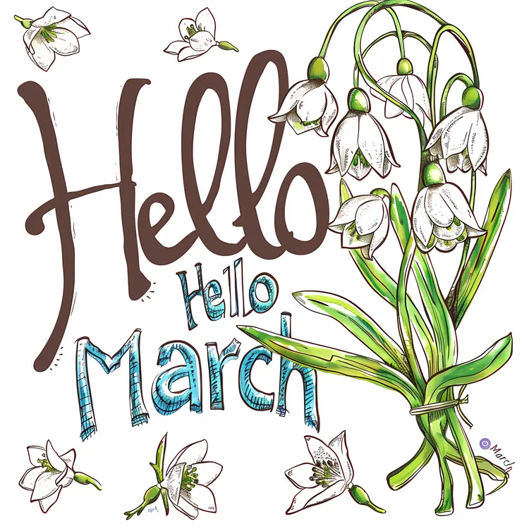 Snowdrop Bouquet Hello March