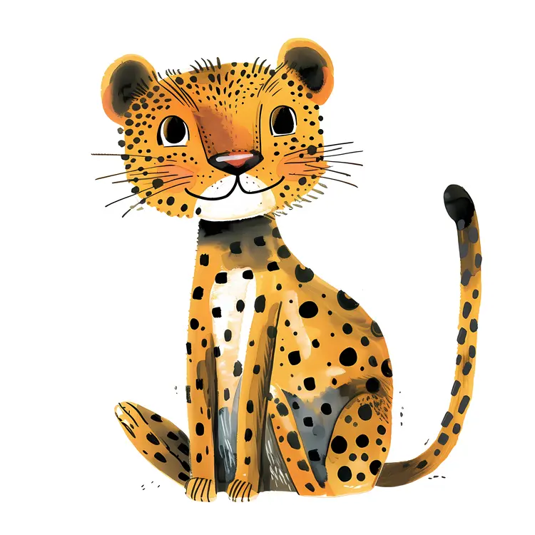 Cute Cartoon Leopard
