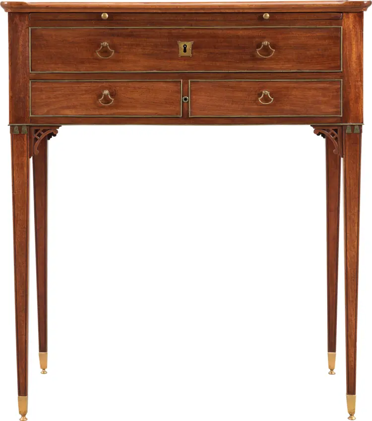 Antique Wooden Desk with Drawers