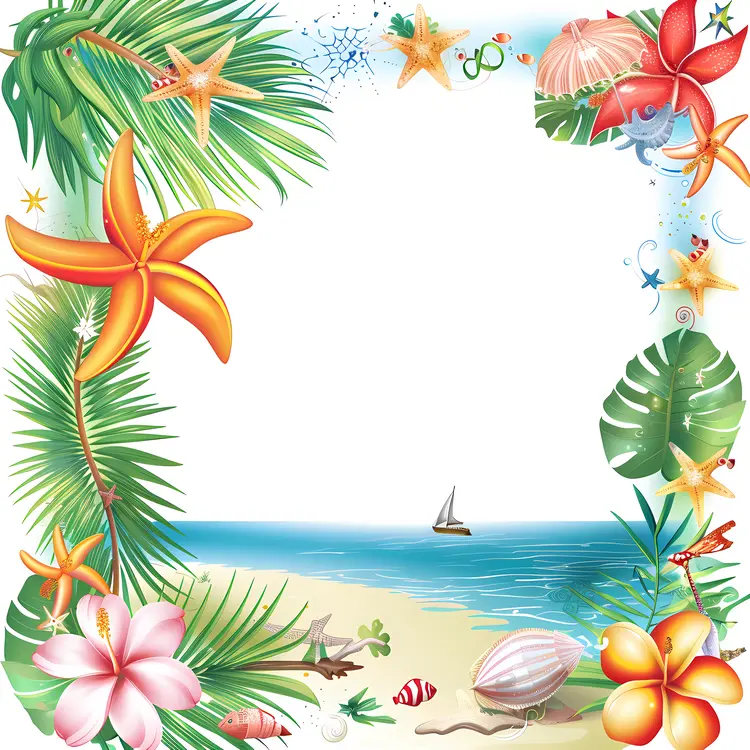 Beach and Sea Themed Decorative Frame