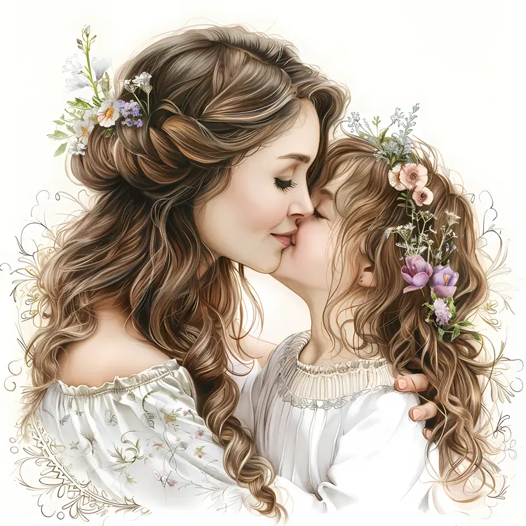 Mother and Child in a Loving Embrace