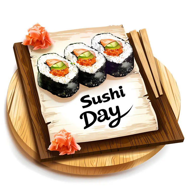 Sushi Day with Sushi Rolls