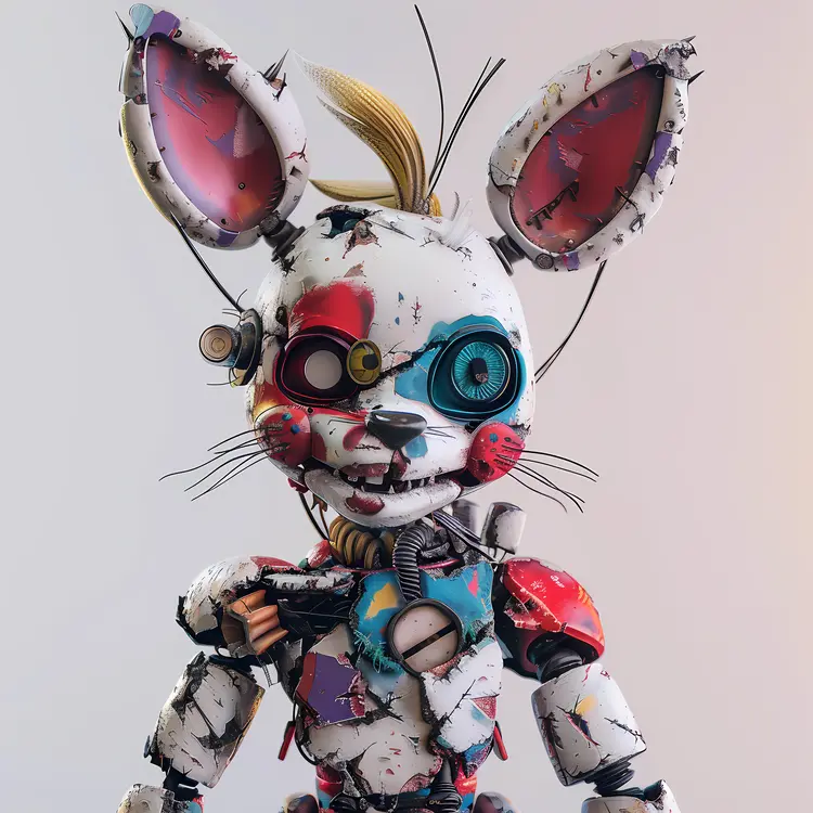 Colorful Robotic Bunny