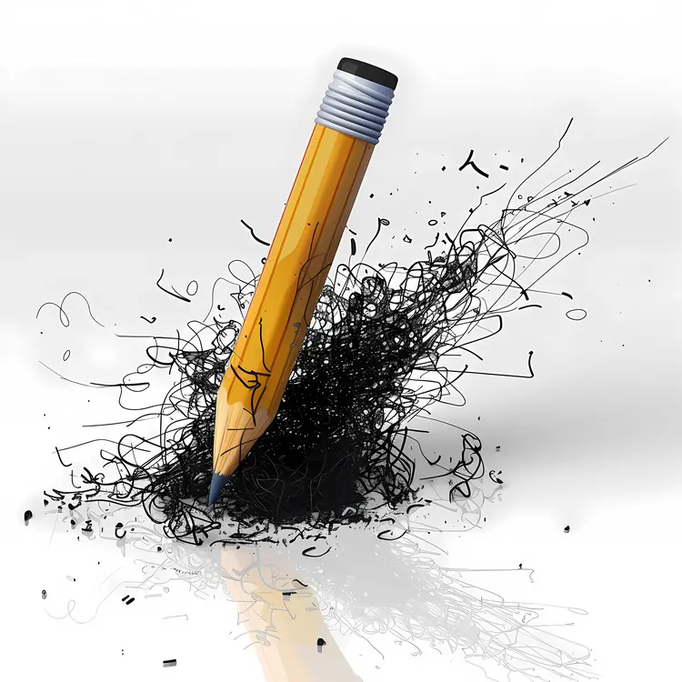 Yellow Pencil with Scribble