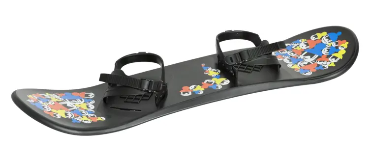 Black Snowboard with Colorful Design