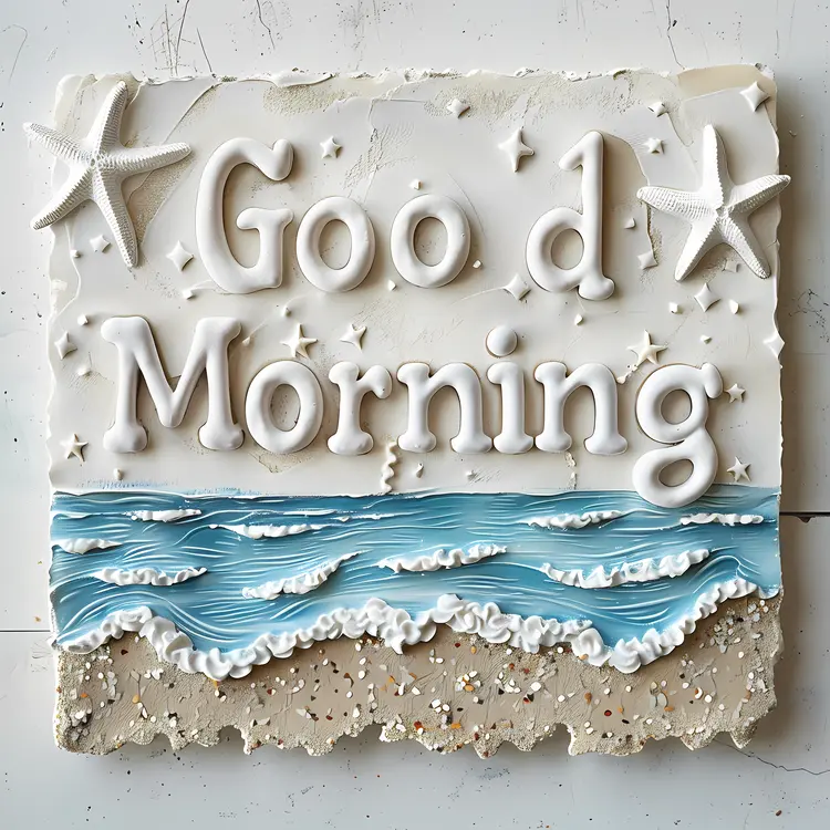 Beach Themed Good Morning Sign