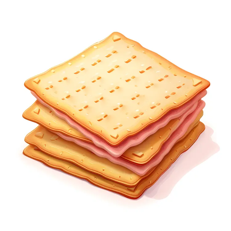 Golden Crackers on a Plate