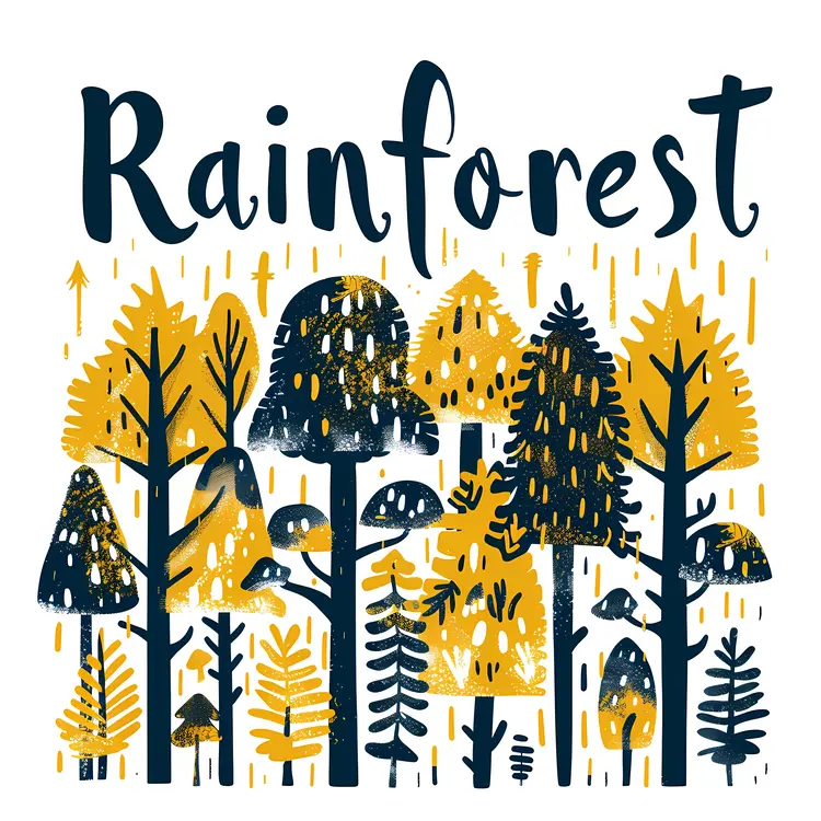 Artistic Rainforest Trees