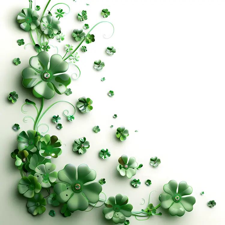 Green Clovers in Nature