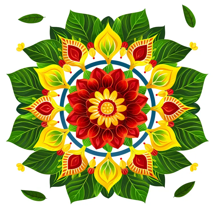 Colorful Floral Mandala