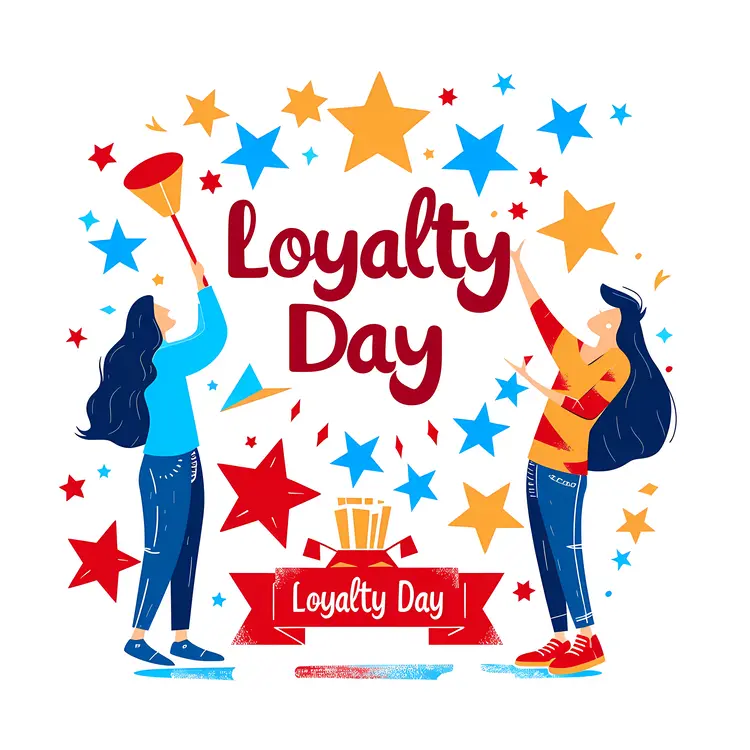 Loyalty Day Celebration with People and Banners