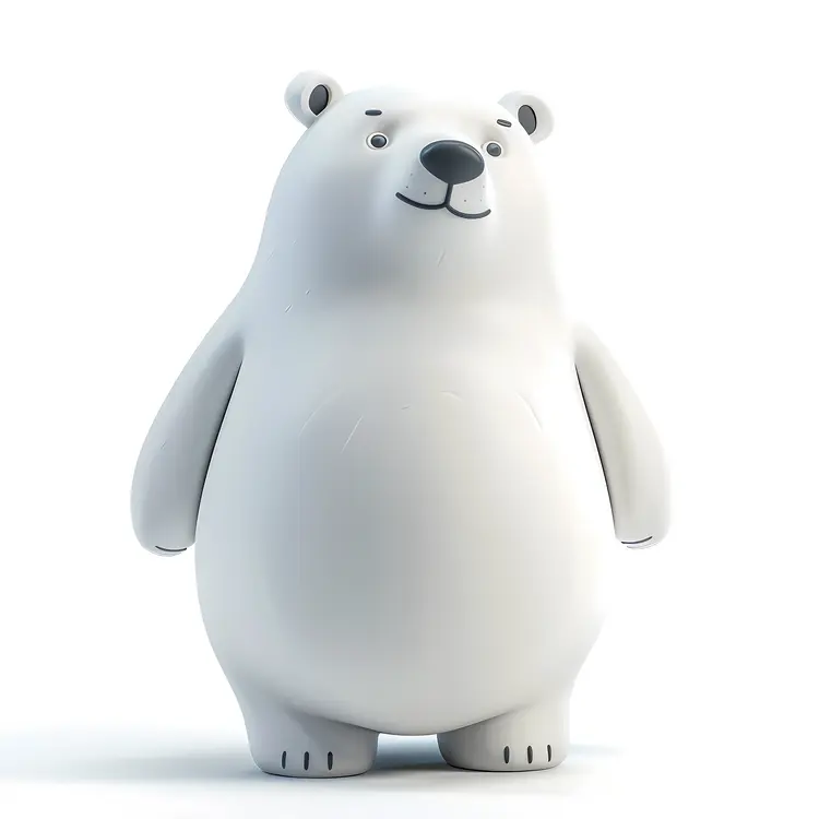 Adorable Chubby Polar Bear Cartoon