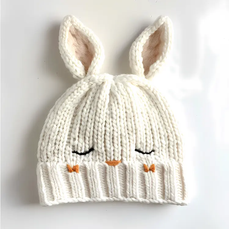 Cute Knitted Hat with Bunny Ears