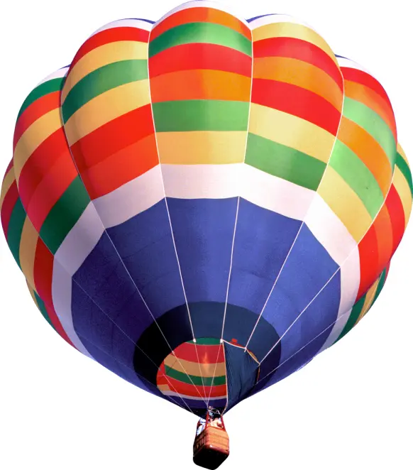 Rainbow Hot Air Balloon in the Sky