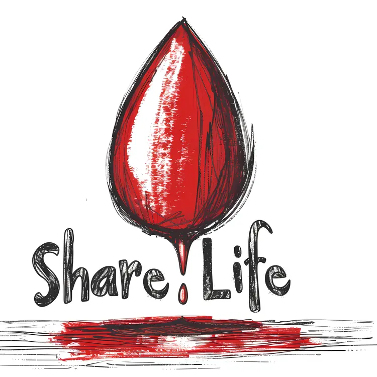 Share Life Blood Drop Illustration