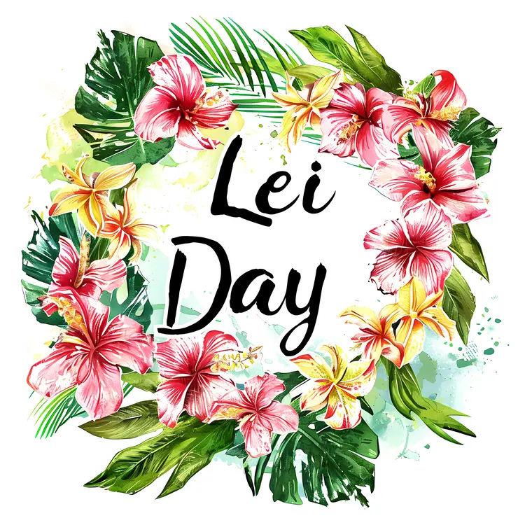Lei Day Floral Wreath
