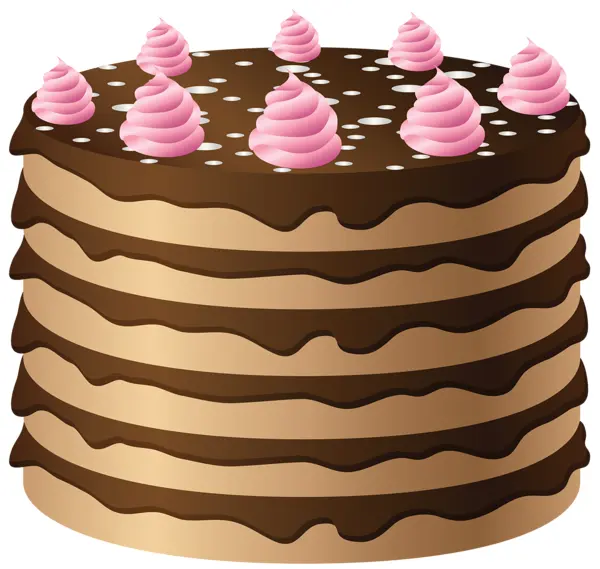 Layered Chocolate Cake with Pink Frosting