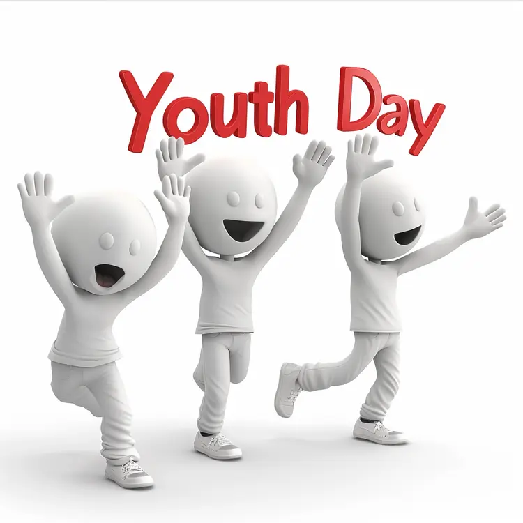 White Youth Day Celebration Illustration