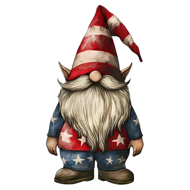 Gnome with Striped Hat
