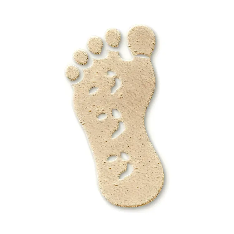 Single Beige Footprint
