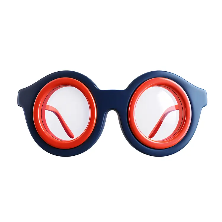 Red and Blue Round Glasses for a Bold Look