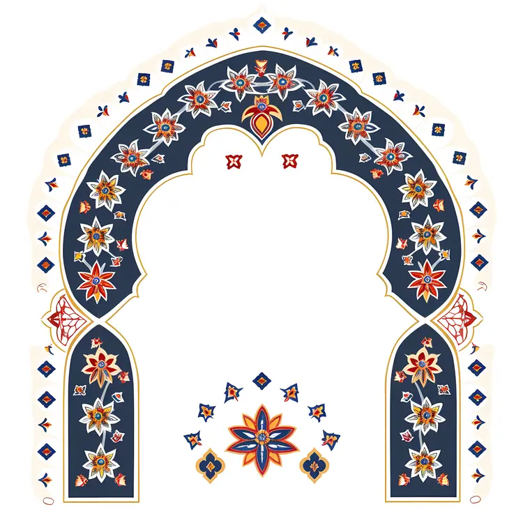 Exquisite Decorative Arch with Floral Motifs