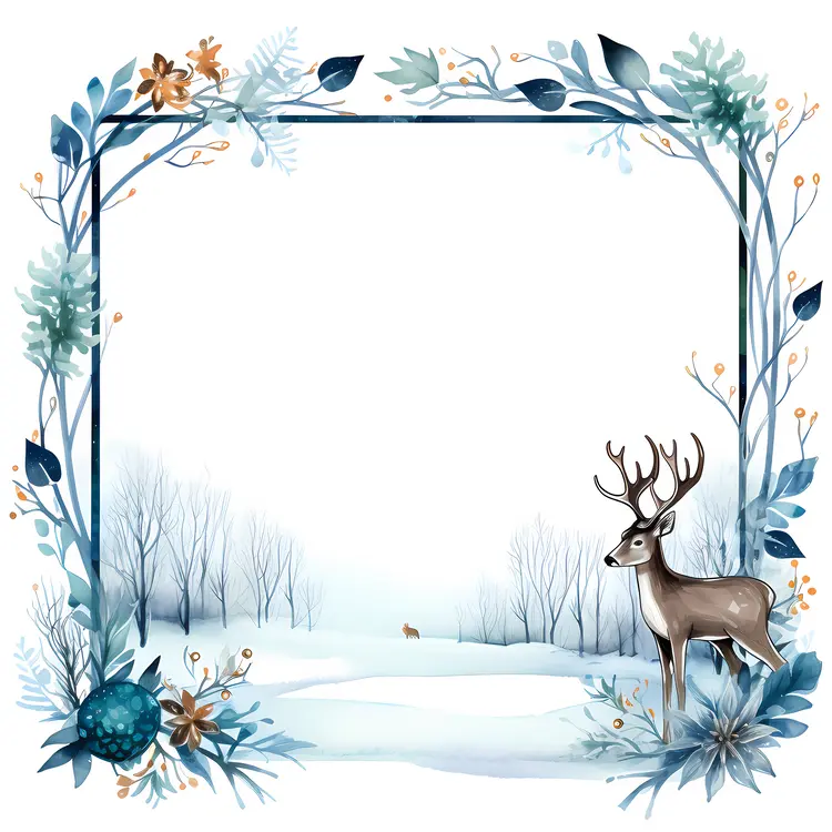 Deer in Winter Wonderland