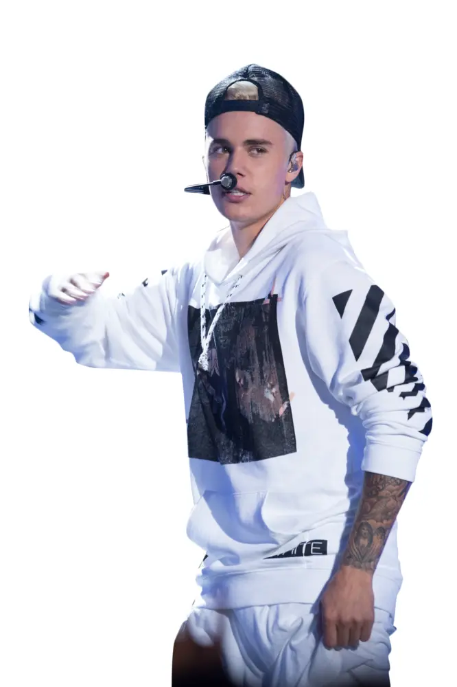 Man in White Hoodie Performing on Stage