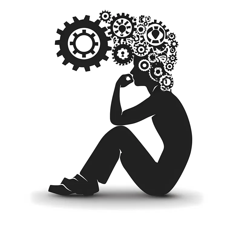 Innovative Thinking Woman with Gears