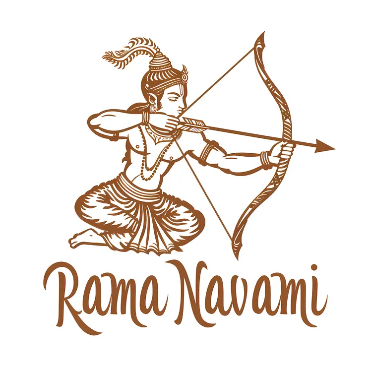 Rama Navami with Archer Illustration