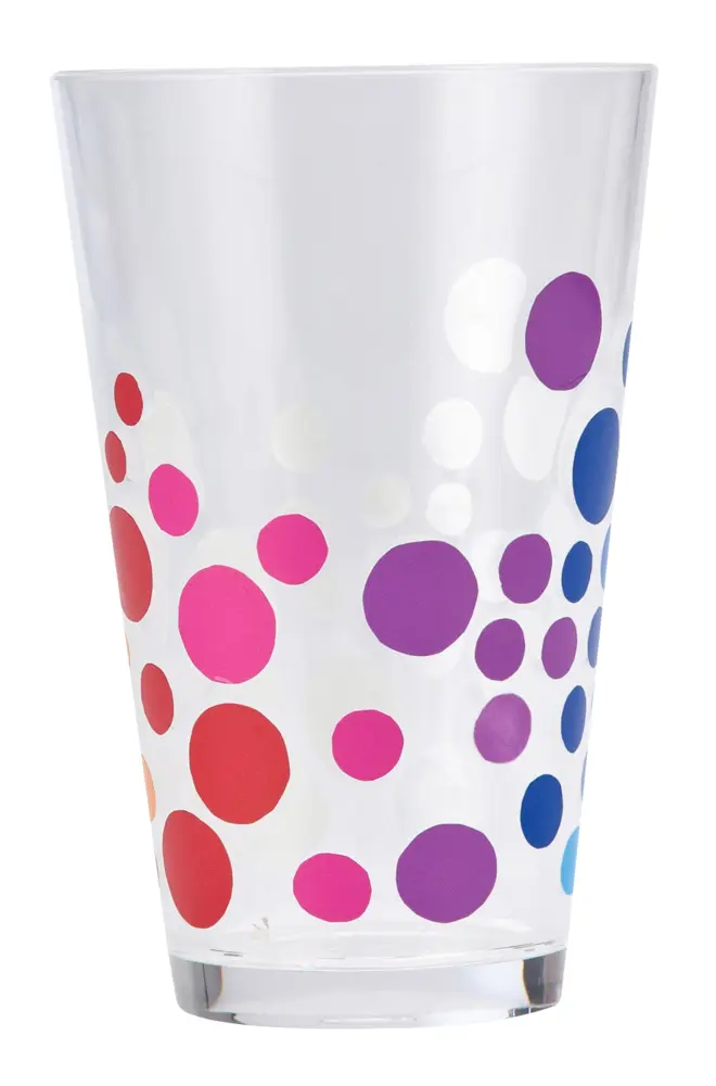 Decorative Glass with Colorful Dots
