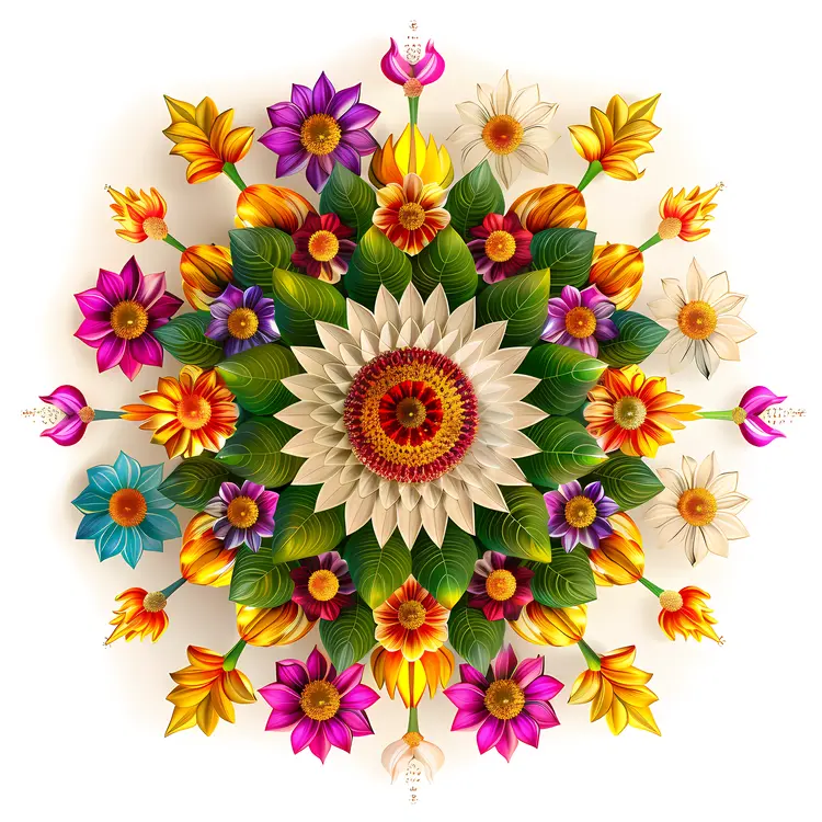 Colorful Floral Mandala